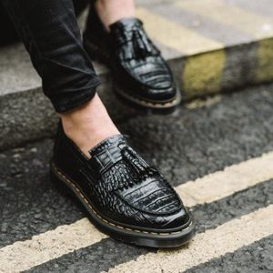 Dr. Martens 9 Adrian Croc Leather Tassel Loafer